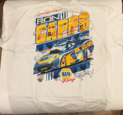 Vintage 2015 NHRA Ron Capps NAPA T- SHIRT New Adult 3XL Cover