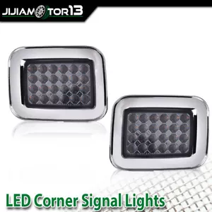 Fit For 2003-2009 Hummer H2 Smoked Front LED Corner Signal Lights Parking Lamps - Picture 1 of 9