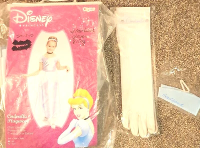 DISNEY CINDERELLA BLUE PRINCESS GOWN COSTUME +GLOVES HEADBAND & RING SZ 7-10~EUC - Image 1 of 4