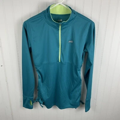 Pullover Avia para mujer verde azulado 1/2 cremallera agujeros para el pulgar mediano Foto 1 de 4