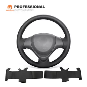 Hand Sewing Black Genuine Leather Steering Wheel Cover for Suzuki Jimny 2015 - Picture 1 of 10