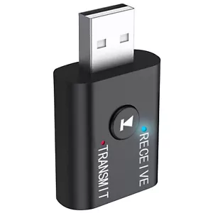 2 in1 USB Bluetooth 5.0 Audio Transmitter Receiver Adapter For MP3/CD player - Picture 1 of 12