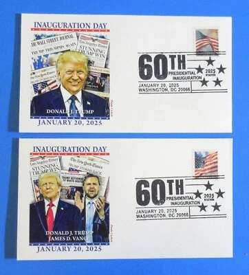 DONALD J. TRUMP, JD VANCE 2025 PRESIDENTIAL INAUGURATION PANDA SET OF 2, 60TH - Image 1 of 2