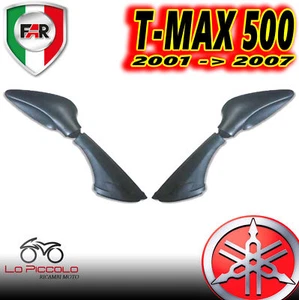 Par Espejos Negro Retrovisores Soltar Yamaha Tmax T-Max 500 2007 - Imagen 1 de 1