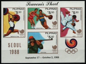 Filipinas 1988 - Mi-Nr. Block 34 ** - Estampillada sin montar o nunca montada - Olympia Seúl - Imagen 1 de 1
