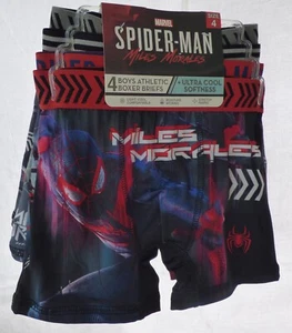 Spider Man Boys Size 4 Boxer Briefs 4 Pack Ultra Cool Soft Poly blend Stretch - Picture 1 of 6