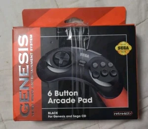 Official Sega CD /Genesis & Mega Drive 6 Button Controller Arcade Pad NOB - Picture 1 of 6