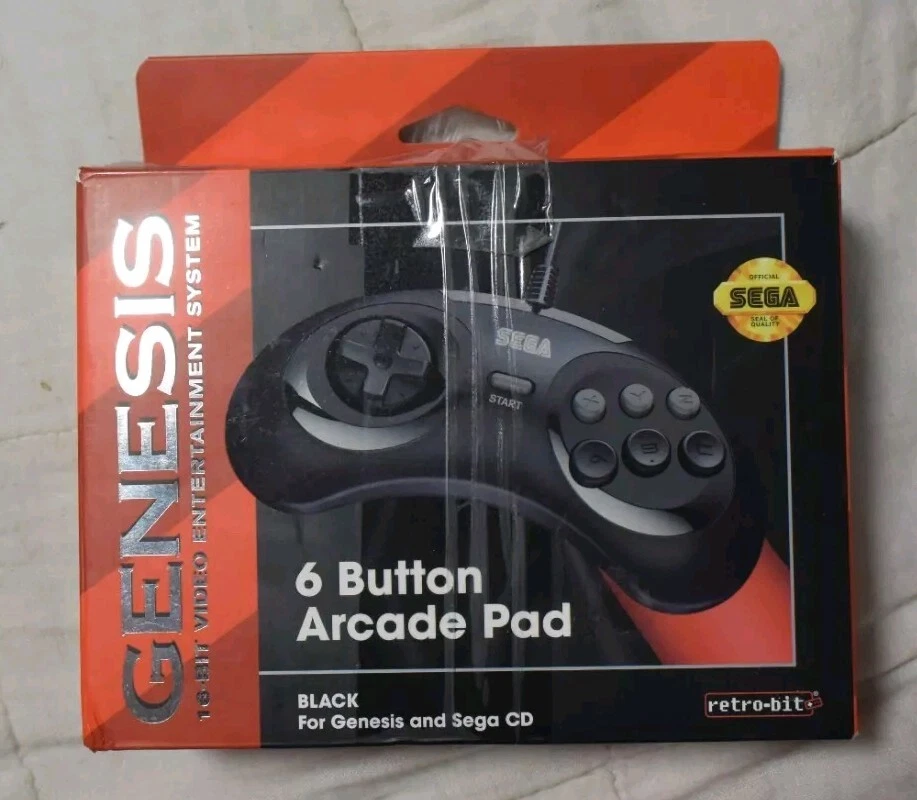 Official Sega CD /Genesis & Mega Drive 6 Button Controller Arcade Pad NOB - Image 1 of 4