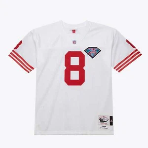 Mens Mitchell & Ness NFL WHITE JERSEY 49ERS 1994 STEVE YOUNG - Picture 1 of 6