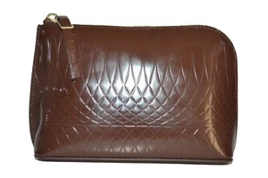 Paul Smith No 9 Brown Small Leather Cosmetics Bag Womens Brand New - Picture 1 of 6