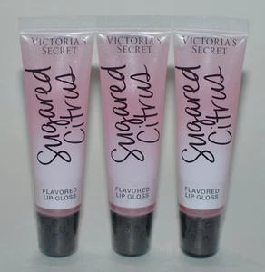 LOT OF 3 VICTORIA'S SECRET SUGARED CITRUS FLAVORED LIP GLOSS BALM SHINE FRUITY - Picture 1 of 6