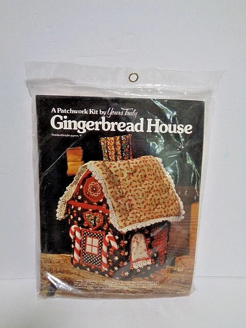 Quilted Yours Truly Gingerbread House Christmas Kit Sealed 70s  Retro Fabric - Image 1 of 1