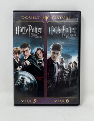 Harry Potter Double Feature Years 5 & 6 DVD - TESTED -Great Condition-Ships Fast - Image 1 of 4