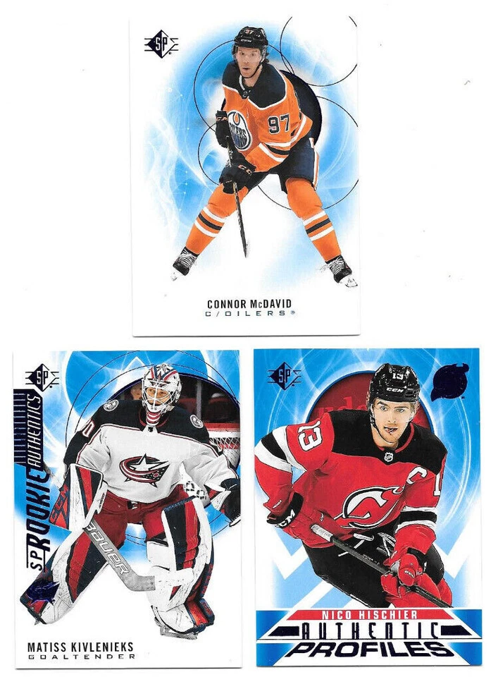 2020-21 Upper Deck SP Authentic Hockey BLUE PICK FROM LIST COMPLETE YOUR SET NHL - Image 1 of 1