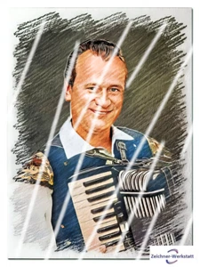 Slavko Avsenik--CC5- -Druck auf Postkarte ohne Autogramm - Bild 1 von 4