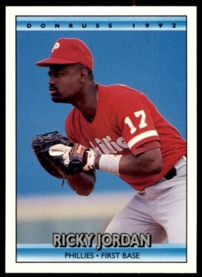 1992 Donruss Ricky Jordan Philadelphia Phillies #458 - Image 1 of 2
