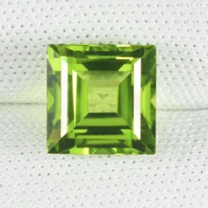 3,77 ct BESTE QUALITÄT GLÄNZEND SCHÖNER GRÜNER NATÜRLICHER PERIDOT QUADRATISCH WIE BILD C Vdo RD - Bild 1 von 2