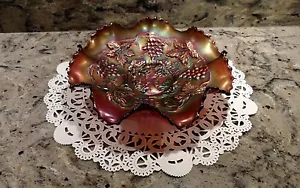 NORTHWOOD GLAS AMETHYST TRAUBE UND ZOPF GEKRÄUSELT KARNEVAL SCHALE - Bild 1 von 10