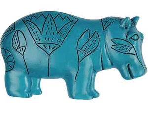 Egyptian Hippo Fridge Magnet Handcrafted In Resin W/A HIPMAG - Picture 1 of 3