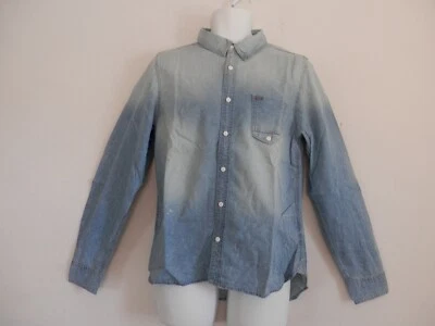 Adidas RARE Neo STREET ST DENIM Dress SHIRT Button Up jeans Top~Mens size M NWT~ - Image 1 of 4