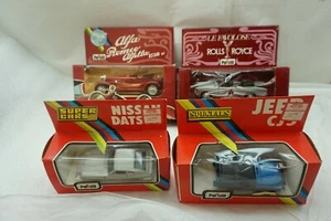 POLISTIL CAR LOT 4 1:43 VINTAGE DIECAST TOY JEEP DATSUN ORIGINAL BOX 1977 ITALY - Picture 1 of 5