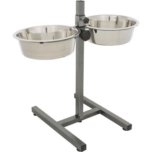 Trixie Hundebar Edelstahl/Metall 2 × 2,8 l/ø 24 cm erhöhter Futternapf Futterbar - Bild 1 von 1