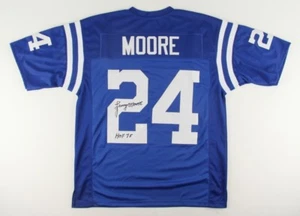Lenny Moore Signed Baltimore Colts Jersey Inscribed "HOF 75" (JSA COA) - Picture 1 of 6