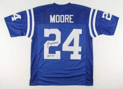 Lenny Moore Signed Baltimore Colts Jersey Inscribed "HOF 75" (JSA COA) - Image 1 of 4