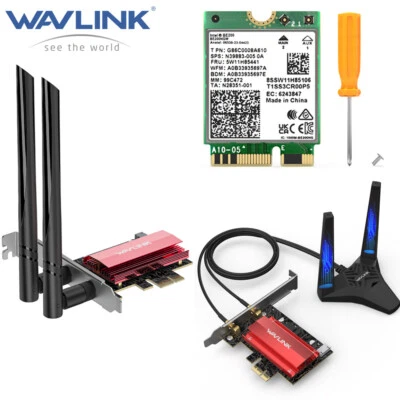 NEW 8800Mbps WiFi 7 PCIE Netzwerkkarte Tri-Band Intel BE200 BT5.4 für Desktop PC - Immagine 1 di 4