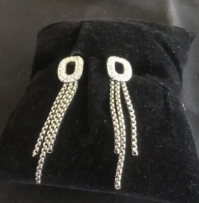 PENDIENTES CADENA CAJA COLGANTE FLECOS INSPIRADOS EN EL DISEÑADOR   Foto 1 de 4