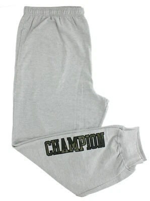 Pantalones deportivos Champion de vellón para hombre grandes y altos, logotipo jogger, puños acanalados CH7232PT Foto 1 de 4