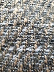 linenwoventweed fabric topquality colour Blackish Grey Bet Brownish Silver Mix - Picture 1 of 20