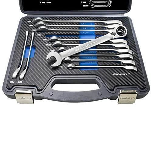 Haskyy ‎WRSB19-20 Ratschenschlüssel Satz 8-19mm - Silber