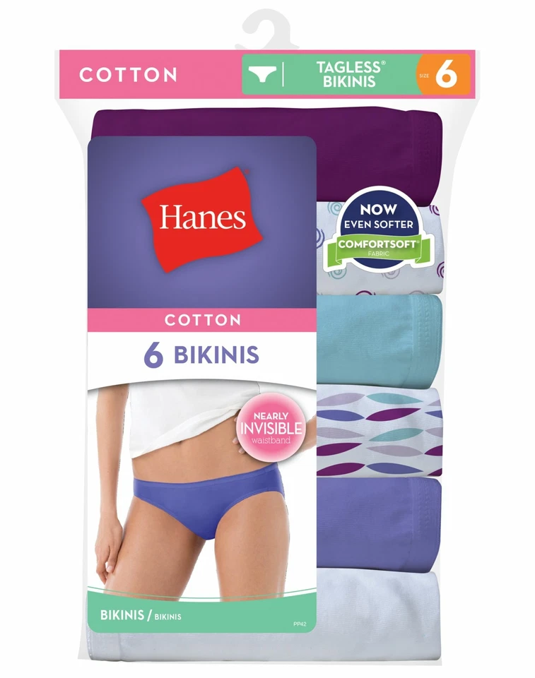 Hanes Womens No Ride Up Cotton Bikini  - Image 1 of 1