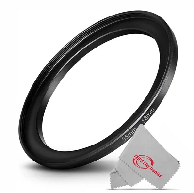 55-58MM Step-Up Ring Adapter 55mm Thread Lens to 58mm Lens Accessories - Image 1 of 2