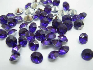 2000 Diamond Confetti 6.5mm Wedding Party Table Scatter-Purple - Picture 1 of 2