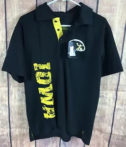 IOWA HAWKEYES Shirt Herren Polo schwarz & gelb Small Authentic Football - Bild 1 von 6