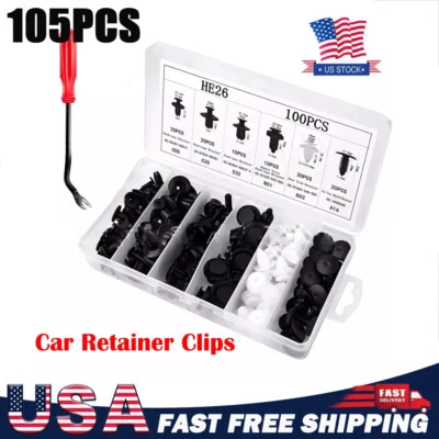 105x For Toyota Fixing Fastener Kit Bumper Fender Liner Push Type Retainer Clips Foto 1 de 4
