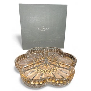 *NEW* Waterford Crystal LISMORE Clover 3 Part Divided Tray 9 1/4" - Picture 1 of 4