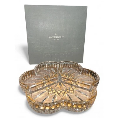 *NEW* Waterford Crystal LISMORE Clover 3 Part Divided Tray 9 1/4" - Image 1 of 4