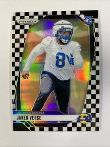 Verso Prizm Jared 2024 negro blanco a cuadros Prizm NFL - Imagen 1 de 2