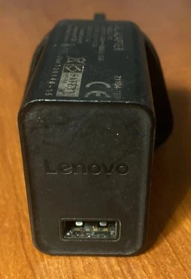 Lenovo (C-P37) UK 3-Pin Black AC Adapter With USB Port (5.2V, 2.0A) - Image 1 of 4