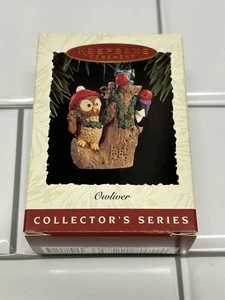 Hallmark Andenken Weihnachtsschmuck 1994 Eule Eule Sammler Serie NOS - Bild 1 von 2