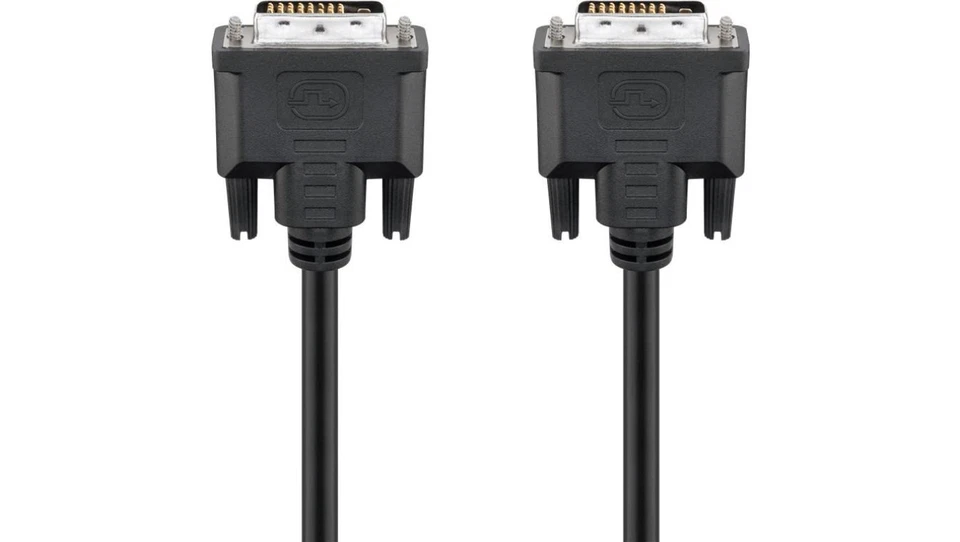 Kabel DVI-D Full HD Dual Link, nikiel - Długość kabla 0.5 m - Bild 1 von 1