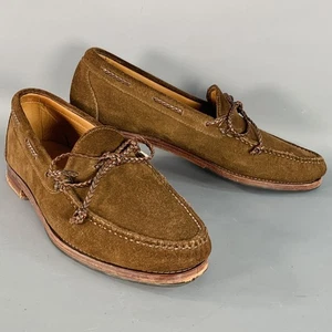 Stubbs & Wootton Größe 11 braun Wildleder geflochtener Besatz Mokassin Halbschuhe - Bild 1 von 8