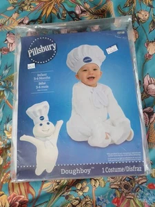 NEW Pillsbury Doughboy Halloween Costume, Size 6-12 Months Infant Outfit - Picture 1 of 5