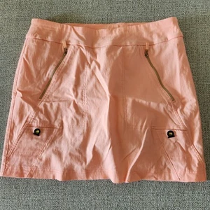 Jamie Sadock Golf Skirt Womens Size 12 Orange Pockets Zipper Pull On Athletic - Picture 1 of 8