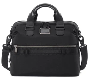 Tumi Alpha Bravo Calhoun Maletín Delgado Bolso para Laptop Nylon 150188 Negro $450 COMO NUEVO - Imagen 1 de 18