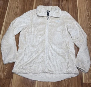 North Face Jacket Womens XL Cream White Fleece TNF Full Zip Soft Cozy NF0A3XBD - Picture 1 of 12