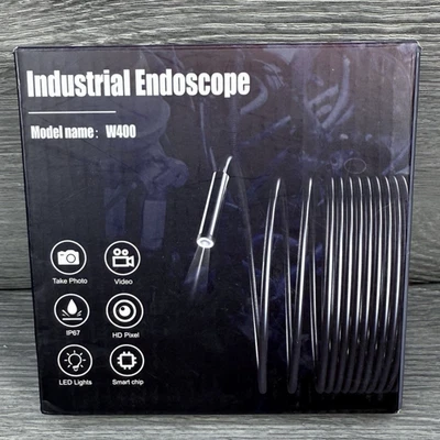 Endoscopio Industrial W400 16.4" Lente Única 1920P HD con Luz con Cable LIGHTNING Foto 1 de 4